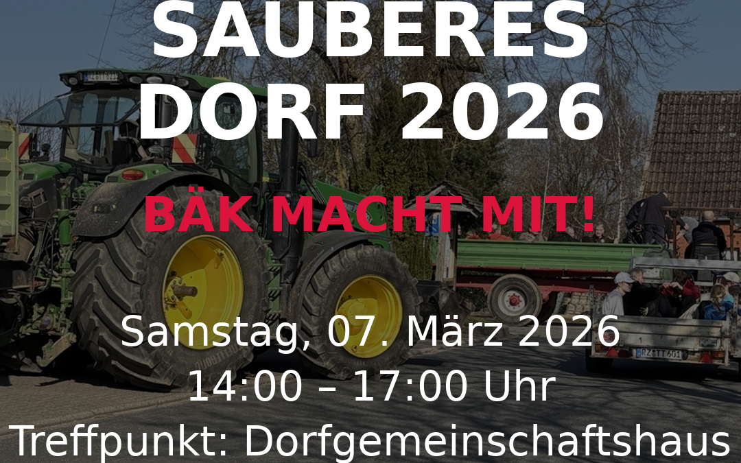 Sauberes Dorf am 07. März 2026